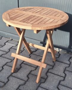 Teak.nl Tuin Bijzet Klaptafeltje rond 50cm