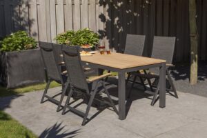 Exotan Memphis tuinset 4 standenstoelen met tafel