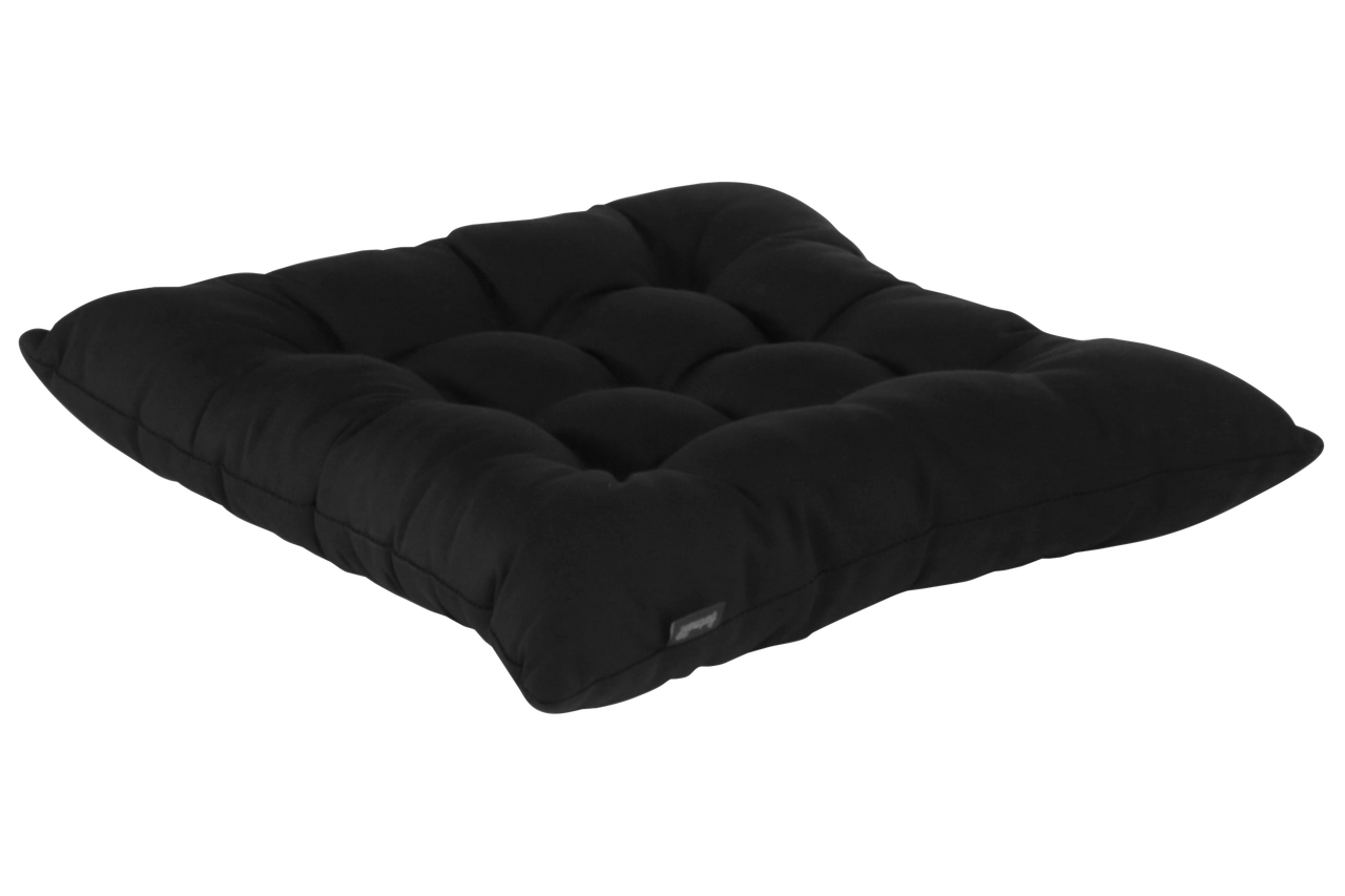Quattro Meble Zwart echt leren zitkussen lederen kussen zitpolster voor fauteuils stoelen echt leren kussen zitkussen oplegger (45 x 45 cm