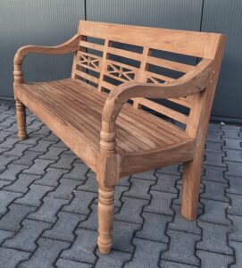 Teak Stationsbank 130 cm