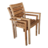 Robuuste Teak Tuinset 9 delig Tuintafel 300 cm Gili stapelstoelen