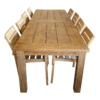 Robuuste Teak Tuinset 9 delig Tuintafel 300 cm Harti stapelstoelen