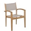 Exotan Caldo teak stapelstoel taupe 4 stoelen voordeelpakket