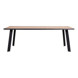 Metal teak eetkamertafel Banjar 160 cm