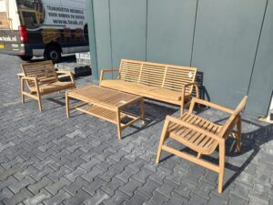 Malakka Teak Loungeset 3 zits bank