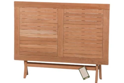 Summer Garden Teak Tuinset Texas 4 klapstoelen Kentucky Tafel 130×80