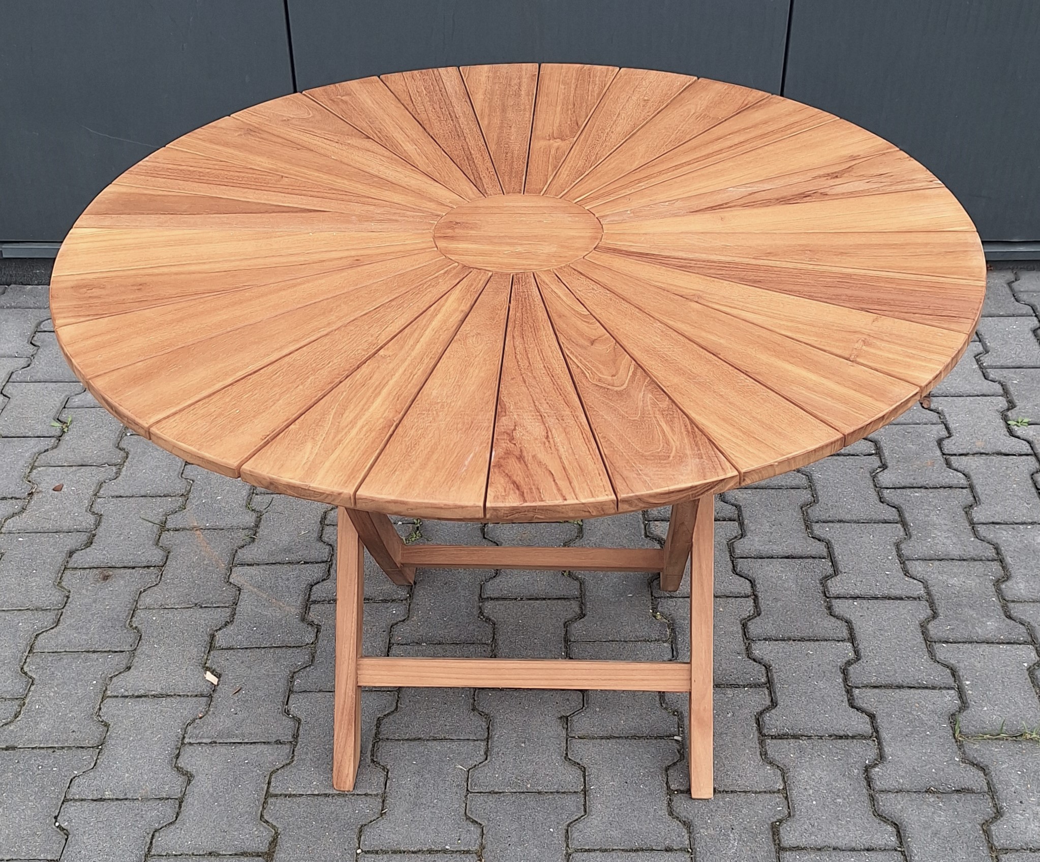 Sundura Teak klaptafel Ø 120cm