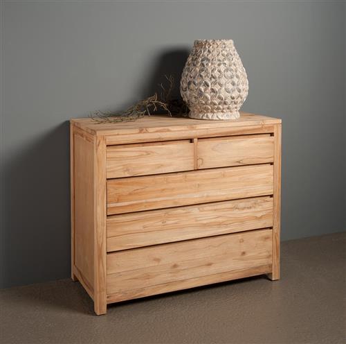 Corona Teak Ladekast 110cm 5 laden