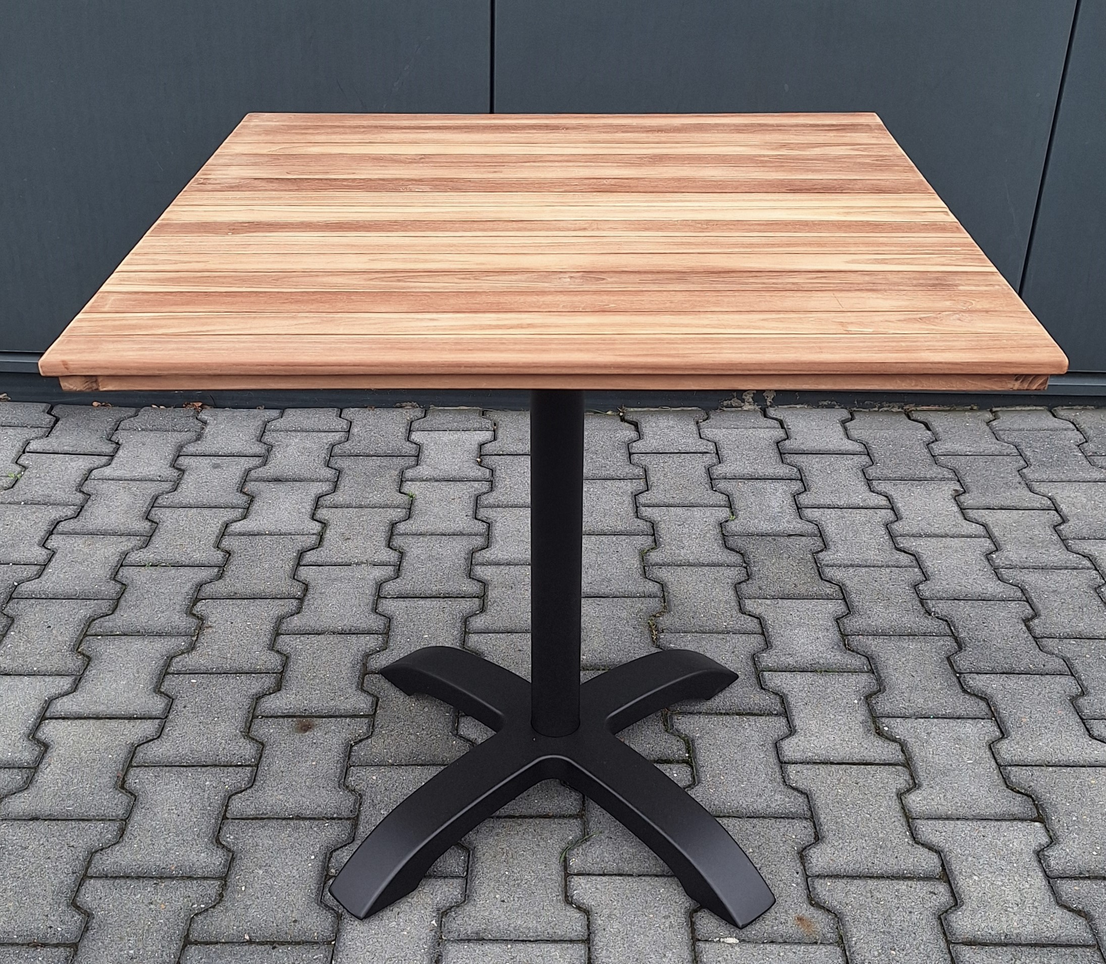 Teak.nl Tuin en Horeca Klaptafel 70×70 met aluminium onderstel